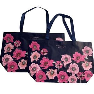 Bath and Body Works 2 PEONY Large Tote Bags